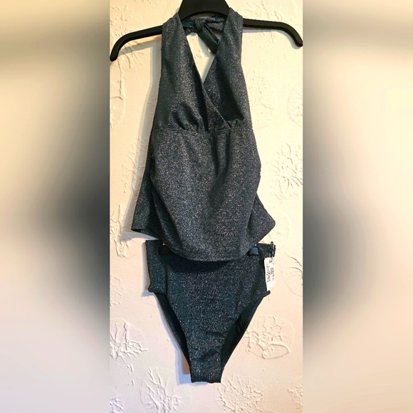 Lands' End Other - Lands' End Shiny Women's Tankini 2 Piece Swim